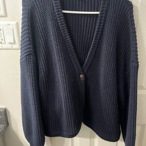 Madewell Deep Blue Cardigan Sweater
